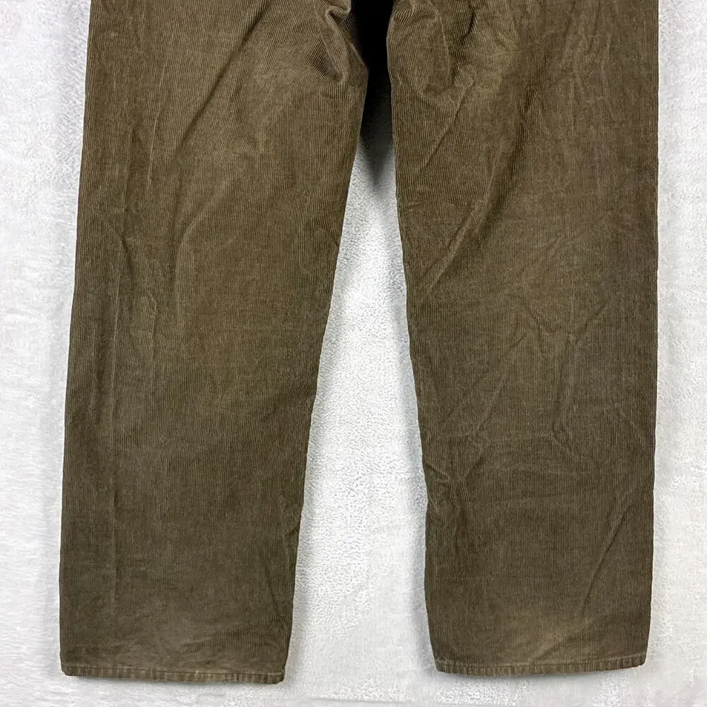 VTG J.Crew Pants Mens 34x30 (36x32) Brown Faded Corduroy Baggy Preppy Skate 90s